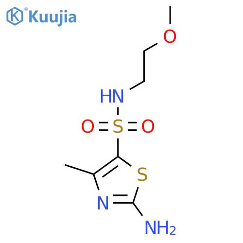 2-Amino-N-(2-methoxyethyl)-4-methylthiazole-5-sulfonamide structure