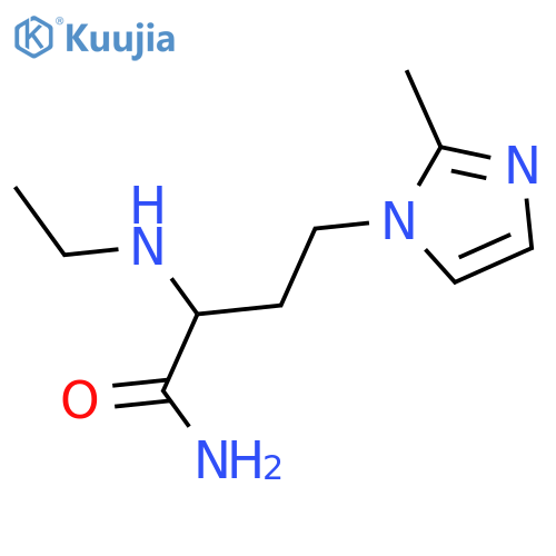 2-(ethylamino)-4-(2-methyl-1H-imidazol-1-yl)butanamide structure
