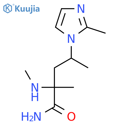 2-methyl-4-(2-methyl-1H-imidazol-1-yl)-2-(methylamino)pentanamide structure