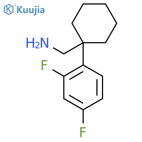 1-(2,4-difluorophenyl)cyclohexylmethanamine structure
