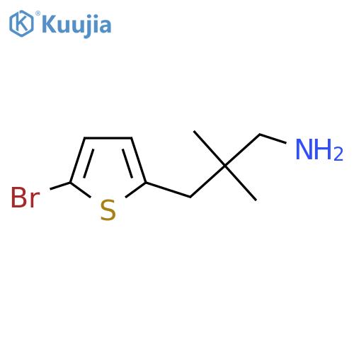 3-(5-bromothiophen-2-yl)-2,2-dimethylpropan-1-amine structure