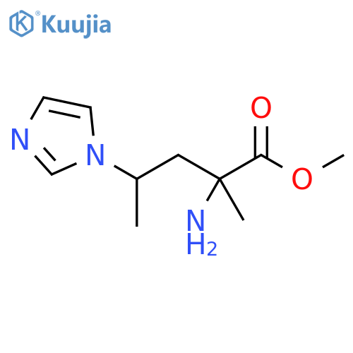 methyl 2-amino-4-(1H-imidazol-1-yl)-2-methylpentanoate structure
