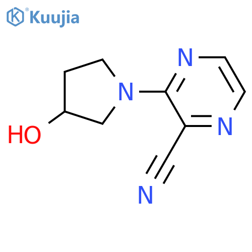 3-(3-Hydroxypyrrolidin-1-yl)pyrazine-2-carbonitrile structure