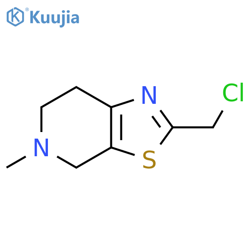 2-(chloromethyl)-5-methyl-4H,5H,6H,7H-1,3thiazolo5,4-cpyridine structure