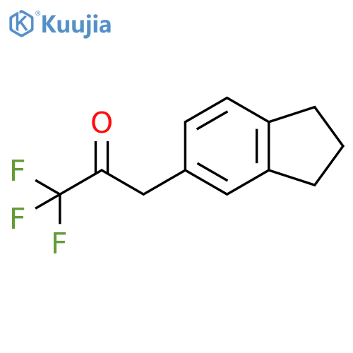 3-(2,3-dihydro-1H-inden-5-yl)-1,1,1-trifluoropropan-2-one structure