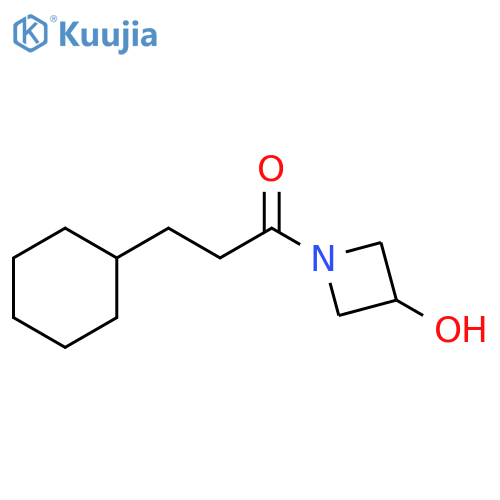 3-cyclohexyl-1-(3-hydroxyazetidin-1-yl)propan-1-one structure