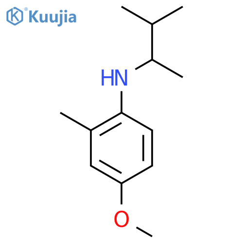 4-methoxy-2-methyl-N-(3-methylbutan-2-yl)aniline structure