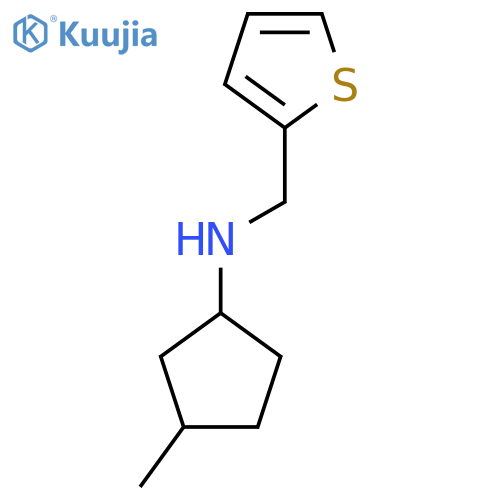 3-methyl-N-(thiophen-2-yl)methylcyclopentan-1-amine structure