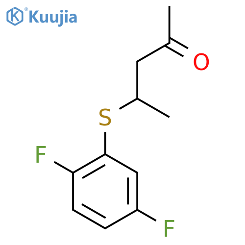 2-Pentanone, 4-[(2,5-difluorophenyl)thio]- structure