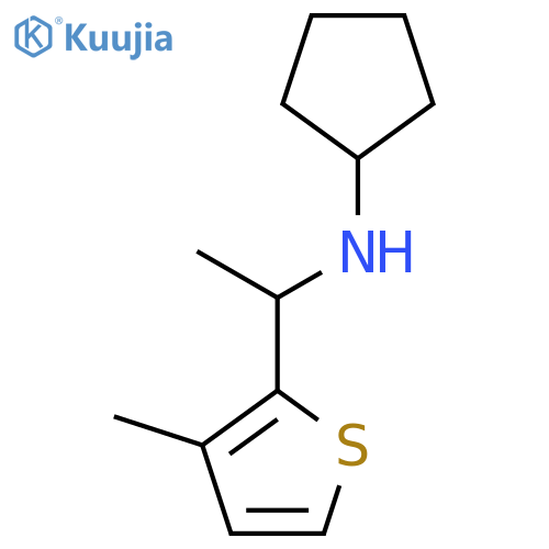 N-1-(3-methylthiophen-2-yl)ethylcyclopentanamine structure