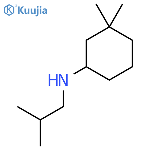 3,3-dimethyl-N-(2-methylpropyl)cyclohexan-1-amine structure