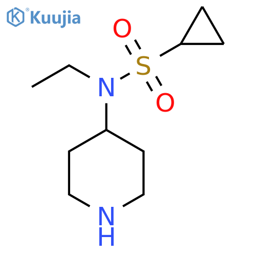 N-Ethyl-N-(piperidin-4-yl)cyclopropanesulfonamide structure
