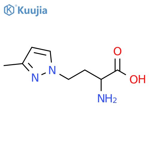 2-amino-4-(3-methyl-1H-pyrazol-1-yl)butanoic acid structure