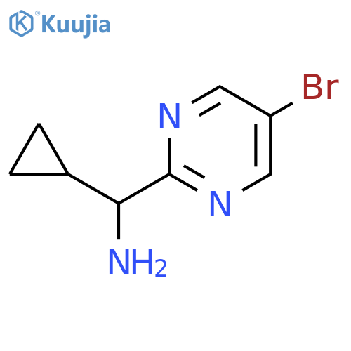 (5-bromopyrimidin-2-yl)(cyclopropyl)methanamine structure