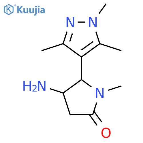 4-amino-1-methyl-5-(trimethyl-1H-pyrazol-4-yl)pyrrolidin-2-one structure