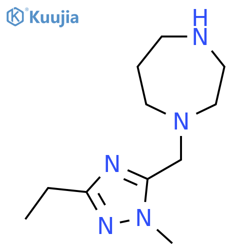 1-(3-ethyl-1-methyl-1H-1,2,4-triazol-5-yl)methyl-1,4-diazepane structure