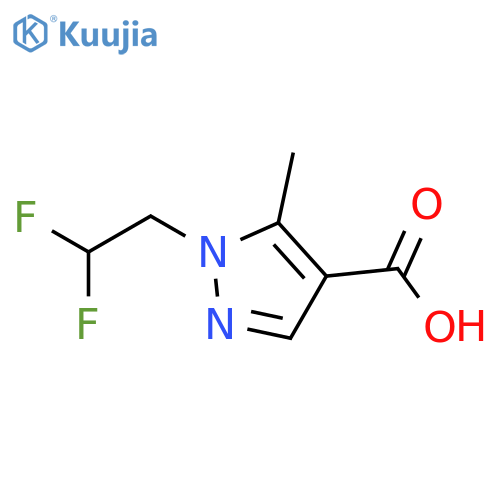 1-(2,2-difluoroethyl)-5-methyl-1H-pyrazole-4-carboxylic acid structure