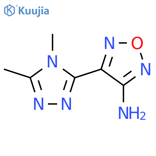 4-(dimethyl-4H-1,2,4-triazol-3-yl)-1,2,5-oxadiazol-3-amine structure