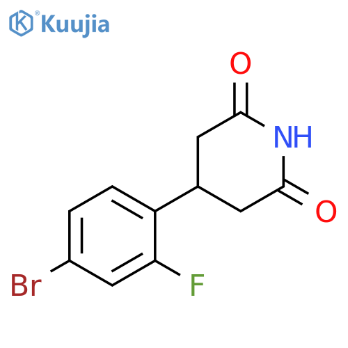 2,6-Piperidinedione, 4-(4-bromo-2-fluorophenyl)- structure