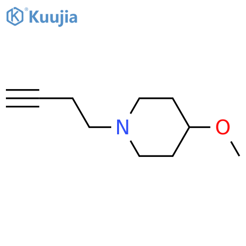 1-(But-3-yn-1-yl)-4-methoxypiperidine structure