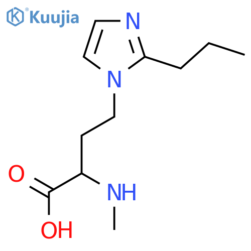2-(methylamino)-4-(2-propyl-1H-imidazol-1-yl)butanoic acid structure