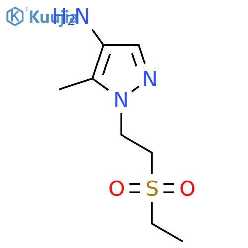 1-2-(ethanesulfonyl)ethyl-5-methyl-1H-pyrazol-4-amine structure