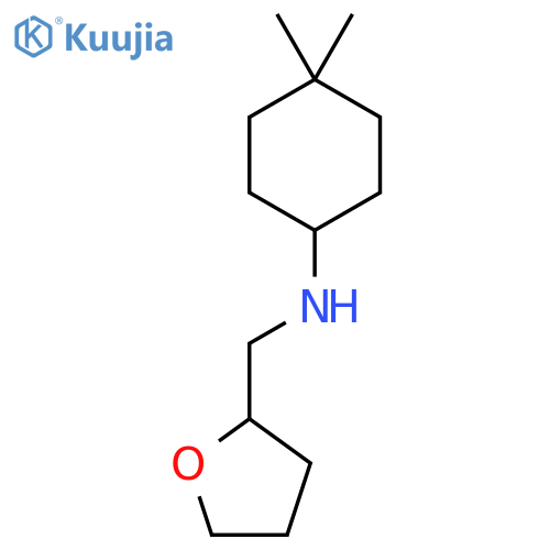 4,4-dimethyl-N-[(oxolan-2-yl)methyl]cyclohexan-1-amine structure