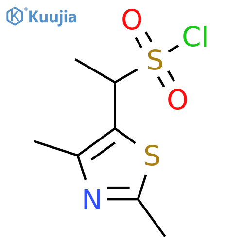 5-Thiazolemethanesulfonyl chloride, α,2,4-trimethyl- structure