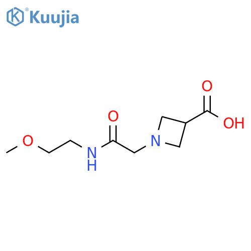 1-{[(2-methoxyethyl)carbamoyl]methyl}azetidine-3-carboxylic acid structure