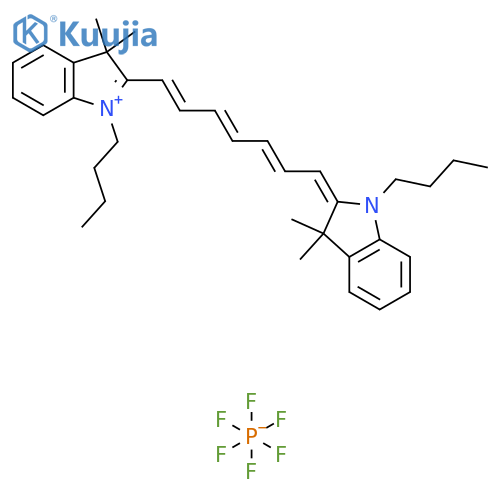 1,1'-Dibutyl-3,3,3',3'-tetramethylindotricarbocyanine Hexafluorophosphate structure