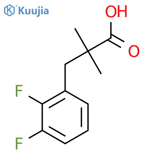 3-(2,3-difluorophenyl)-2,2-dimethylpropanoic acid structure