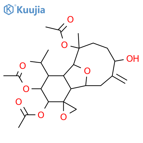 4,18:6,13-Diepoxy-8(19)-eunicellene-2,3,9,12-tetrol; (2α,3α,4α,9β,12β)-form, 2,3,12-Tri-Ac structure