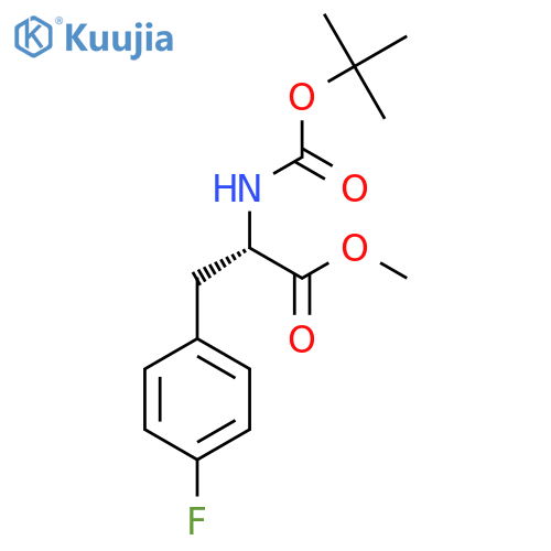 (S)-2-Tert-butoxycarbonylamino-3-(4-fluoro-phenyl)-propionic acid methyl ester structure