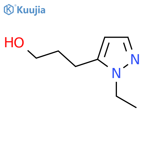 3-(1-ethyl-1H-pyrazol-5-yl)propan-1-ol structure
