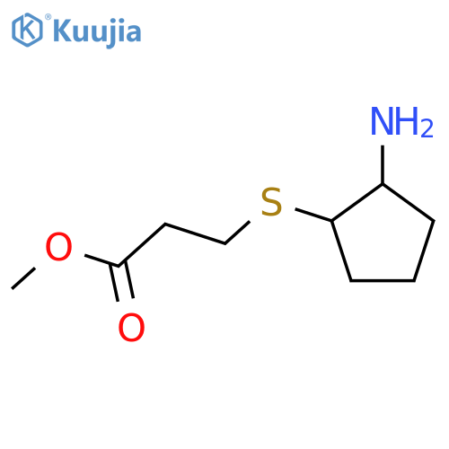 Methyl 3-((2-aminocyclopentyl)thio)propanoate structure