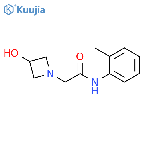 2-(3-hydroxyazetidin-1-yl)-N-(2-methylphenyl)acetamide structure