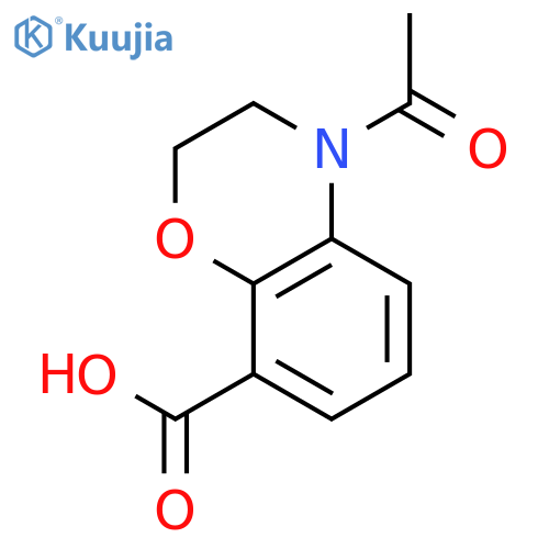 4-acetyl-3,4-dihydro-2H-1,4-benzoxazine-8-carboxylic acid structure