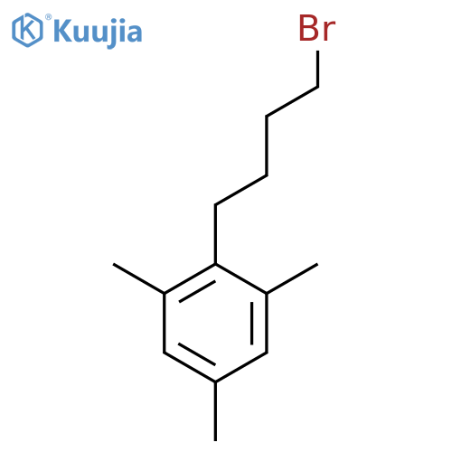 2-(4-bromobutyl)-1,3,5-trimethylbenzene structure