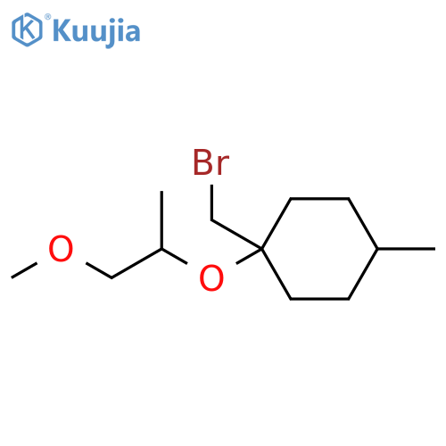 1-(bromomethyl)-1-(1-methoxypropan-2-yl)oxy-4-methylcyclohexane structure