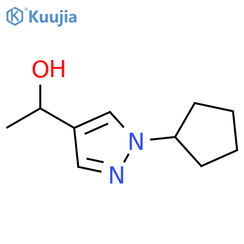 1-(1-cyclopentyl-1H-pyrazol-4-yl)ethan-1-ol structure