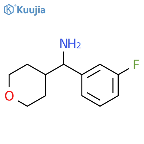 1-(3-fluorophenyl)-1-(oxan-4-yl)methanamine structure