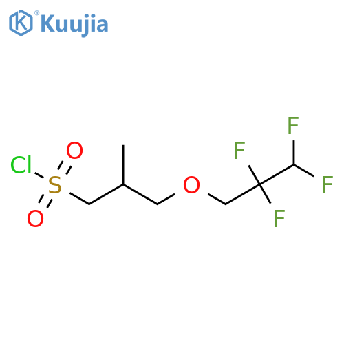 2-methyl-3-(2,2,3,3-tetrafluoropropoxy)propane-1-sulfonyl chloride structure