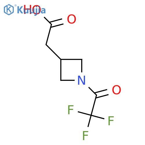 2-1-(trifluoroacetyl)azetidin-3-ylacetic acid structure