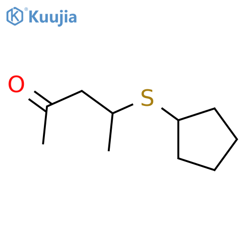 4-(cyclopentylsulfanyl)pentan-2-one structure