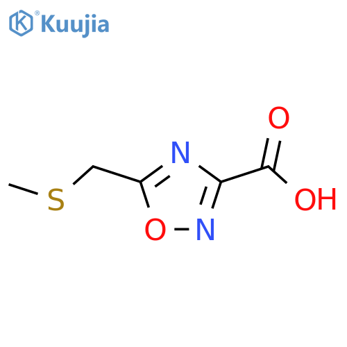 5-(methylsulfanyl)methyl-1,2,4-oxadiazole-3-carboxylic acid structure