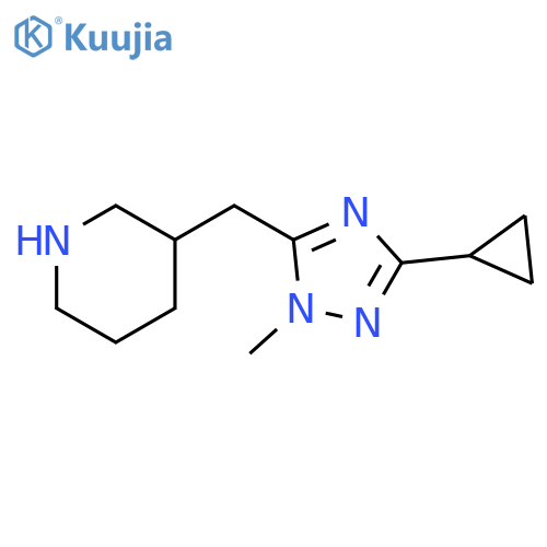 3-(3-cyclopropyl-1-methyl-1H-1,2,4-triazol-5-yl)methylpiperidine structure