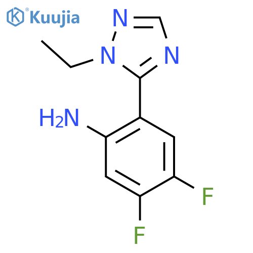 2-(1-ethyl-1H-1,2,4-triazol-5-yl)-4,5-difluoroaniline structure