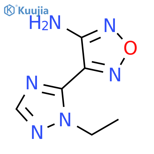 4-(1-ethyl-1H-1,2,4-triazol-5-yl)-1,2,5-oxadiazol-3-amine structure