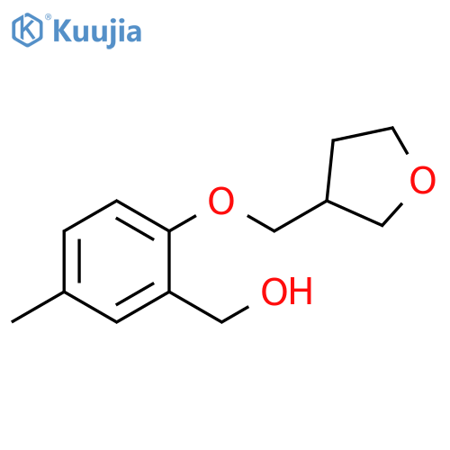 {5-methyl-2-[(oxolan-3-yl)methoxy]phenyl}methanol structure