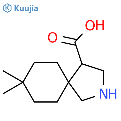 8,8-dimethyl-2-azaspiro4.5decane-4-carboxylic acid structure